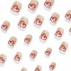 LBPEPAMZ 24Pcs Valentine's Day Press on Nails Short Square Fake