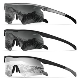 OUTDOORKING Men Sunglasses Sports Sunglasses-for-Men: Sport Sunglasses Polarized with UV400 Protection for Running Baseball