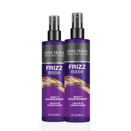 John Frieda John Frieda Frizz Ease Daily Nourishment Leave-In Conditioner, Detangles Frizzy, Damaged Hair, Reduces Breakage, Protects Against Heat, with Vitamins A, C, E & Green Tea Extract, 8 Oz, Pack of 2