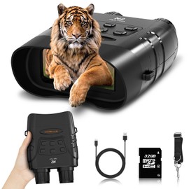 Night Vision Goggles, Night Vision Binoculars for Adults,Infrared Night Vision, Focusable 7 Gear Night Vision, HD Display, 32GB Card, Echargeable Night Vision Scope for Hunting & Camping