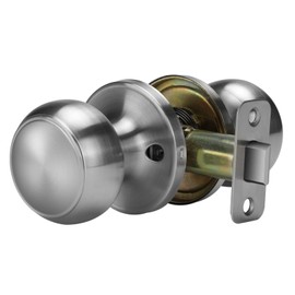 Haidms 1 Packs Brushed Nickel Passage Door Knobs, Brushed Nickel Closet Door Knobs, Passage Door Knobs Interior for Closet or Hall, Brushed Nickel Keyless Hardware