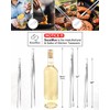 2 Pcs 25.5cm Cooking Tweezers Tongs Precision Serrated Tips, Stainless