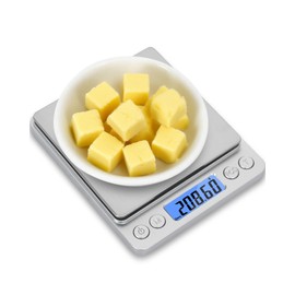 NEXT-SHINE Gram Scale, Digital Pocket Scale Portable Mini Size 500g x 0.01g with Back-Lit LCD Display Stainless Steel Platform Grams Ounces for Coffee Brewing Jewelry Cooking Baking