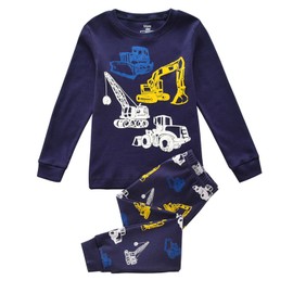 Tkiames Boys' Long-Sleeved Autumn/Winter Children’s Pyjamas, Sizes 98 104 110 116 122 128 134 - navy
