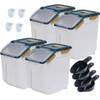 Saim Airtight Rice Container & Flour Storage 25lb 4-Pack, BPA