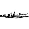 Wall Sticker Düsseldorf Skyline Black 30x7,8cm