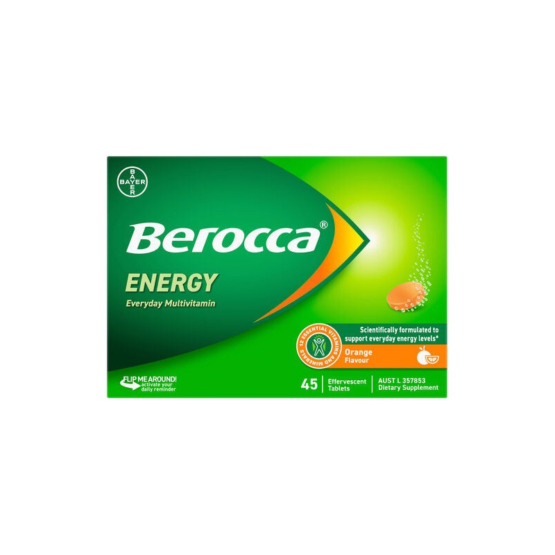 Berocca Energy Orange Effervescent Tablets 45 Pack