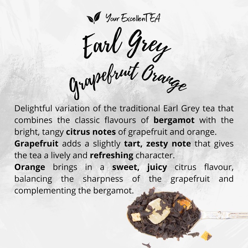Earl Grey Grapefruit Orange Black Loose Leaf Tea Ceylon Sri