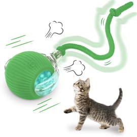 Interactive cat Toys for Indoor Cats, Speedy Tail 3.0 Cat Toy, Motion Activate cat Toy Ball，Automatic Toys for Bored Indoor Cats, Speedy Tail 2.0 Cat Toy, Rechargeabl(Green)