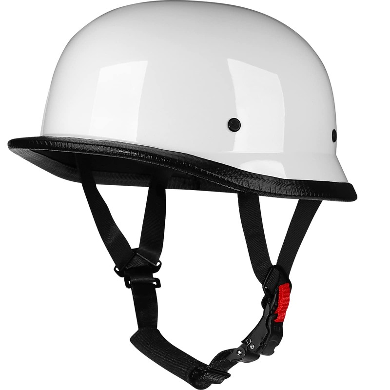Yesmotor Helmet Half Shell German Motorcycle Helmet with Cycling Glasses