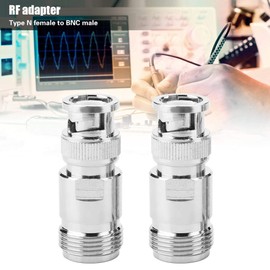 Topyond Typ N-Buchse auf BNC-Stecker,2 Stück Typ N-Buchse auf BNC-Stecker HF-Stecker Koaxialadapter Testkonverter