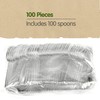 Signature Packaging - Re-usable Plastic Soup Spoons 100 Pack -