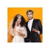 Set De 2 Coronas De Metal Cristal Rey Reina Novios