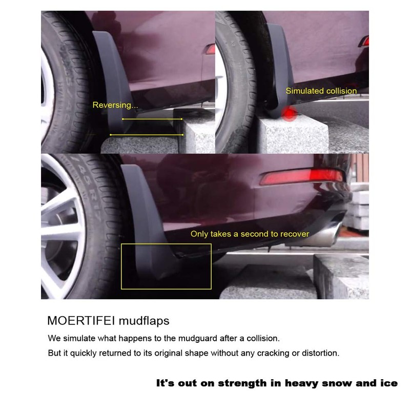 MOERTIFEI Mudguards Mud Flaps Splash Guards Fenders Compatible with 2019-2024