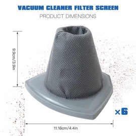 6 Pack NES215A/ NES210 Vacuum Filter Set Fit for Eureka NES215A/ NES210/ NES212/ NES215 Stick Vacuum Cleaners, Washable and Reusable, Compare to Part #N0101 & N0102 by YTXXDEUS