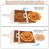 Leozzo Sliding Pizza Peel, Pizza Slider Paddle with Pizza Cutter