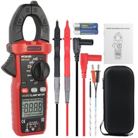 Digital Clamp Meter, Multimeter TRMS 6000 Counts Amp Volt Meter Auto-ranging Measures AC/DC Voltage, AC/DC Current Capacitance NCV Frequency Live Wire Resistance Diode Temperature Continuity MY2610D