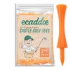 ECADDIE Orange 70mm Plastic Castle Golf Tees (50 Pack)
