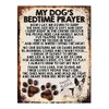 MY DOG'S BEDTIME PRAYER RETRO STYLE METAL TIN SIGN/PLAQUE (FRENCH