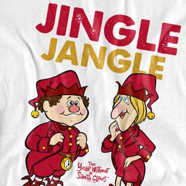 Popfunk The Year Without Santa Claus Jingle Jangle Unisex Adult T Shirt, White, 5X-Large