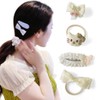 XYNAME 4pcs Hair Ties and Hair Claw Clips Set for