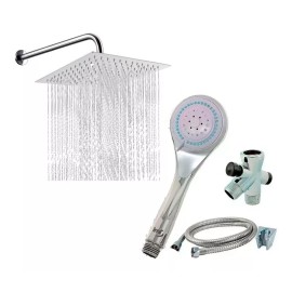 IML Regadera Cuadrada + Tubo 50cm + Regadera Telefono 2 Modos