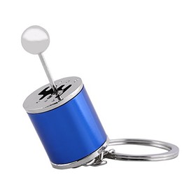 Car Shifter Keyring, Six Speed Manual Transmission Fidget Toy Keychain, Mini Car Gear Stick Knob Keyring (Blue)