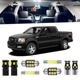 ENDPAGE 13-Pieces F150 Interior LED Light Kit for Ford F-150 2004 2005 2006 2007 2008 White 6000K Interior LED Lighting Package + Cargo Lights, License Plate Lights, Install Tool