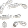 Gleader Magnetic Necklace Clasp, Silver, 0.6 mm
