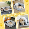 CATISM Cat Tunnels Bed Indoor, Detachable Kitty Pet Play Tube,
