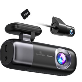 REDTIGER Dash Camera, Front & Rear Camera, 4K + 360 Degree Rotation, 1080P), WIFI, GPS, F1.5, HDR/WDR Included, Night Vision Function, Japanese Voice Present, Parking Monitoring, Small Dash Camera,