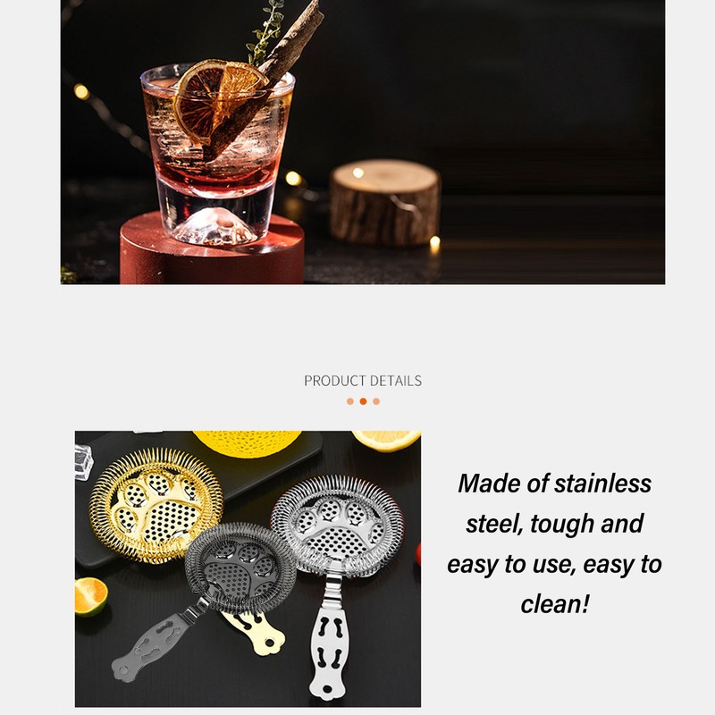 304 Stainless Steel Cocktail Strainer Bar Strainer Bar Tool Drink