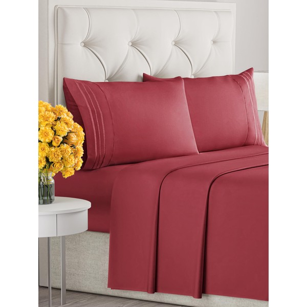 Full Size 4 Piece Sheet Set - Extra Soft, Breathable