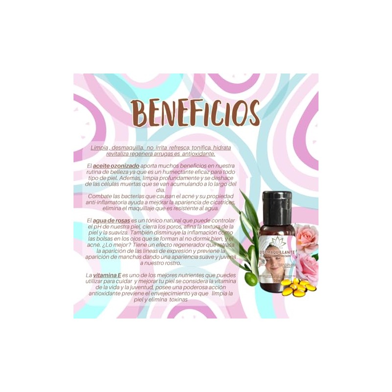 Desmaquillante Bifásico Ozonizado con Agua de Rosas y Vitamina E
