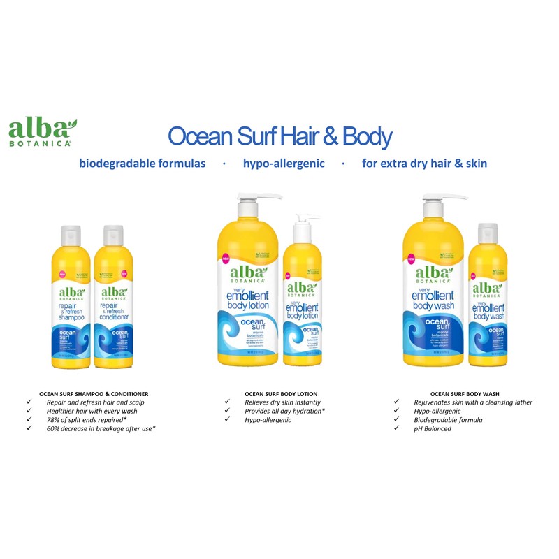 Alba Botanica Repair & Refresh Conditioner, Ocean Surf, 12 Oz