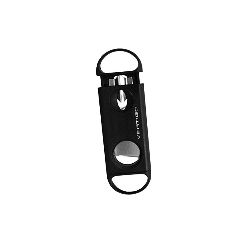 Vertigo By Lotus Duel V-Cutter & Guillotine Black Cigar Cutter