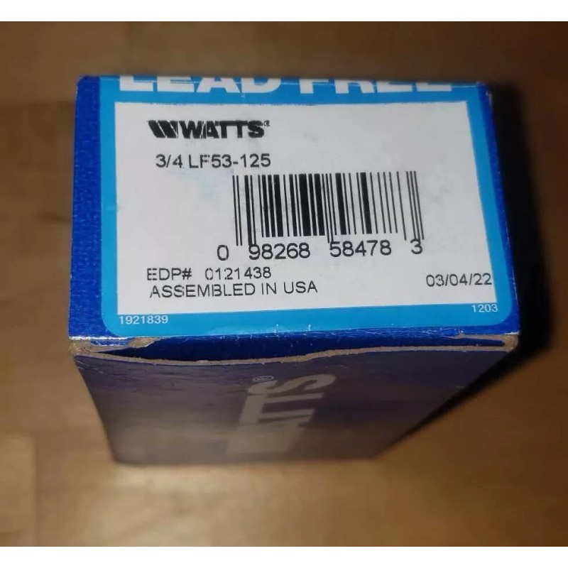 Watts **NEW** Watts 3/4 LF53-125 Pressure Relief Valve