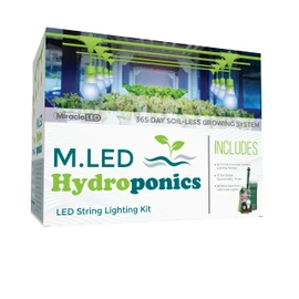 Miracle LED Hydroponics LED Indoor Grow Light Kit - Includes 2 Ultra Grow Blue Spectrum 150W Replacement Grow Light Bulbs & 1 2-Socket Corded Fixture with SproutMatic Timer (4-Pack)