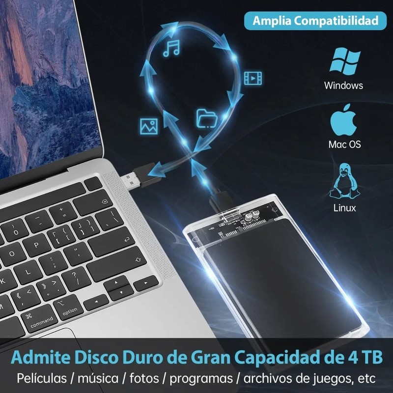 Carcasa De Disco Duro Caja Case Externo Portátil Usb 3.0