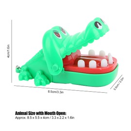 3 Pieces Biting Finger Teeth Toy, Cartoon Animal Teeth Toy Game, Cute Biting Finger Toy, Key Chain, Funny for (One Mini Crocodile (Random