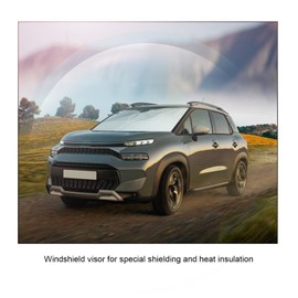 BIXUAN Sun Protection Compatible with Citroen C3 Aircross Opel Vauxhall Crossland X 2017-2024 Windscreen for Car Windscreen Cover Wind Protection for Windscreen Blocked UV Cover