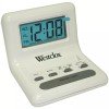 WESTCLOX 47539 .8'' White LCD Alarm Clock with Light on