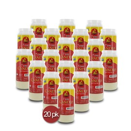 Ner Mitzvah 7 Day Yartzeit Candle - 20 Pack Kosher Yahrtzeit Memorial and Yom Kippur Candle in Plastic Holder