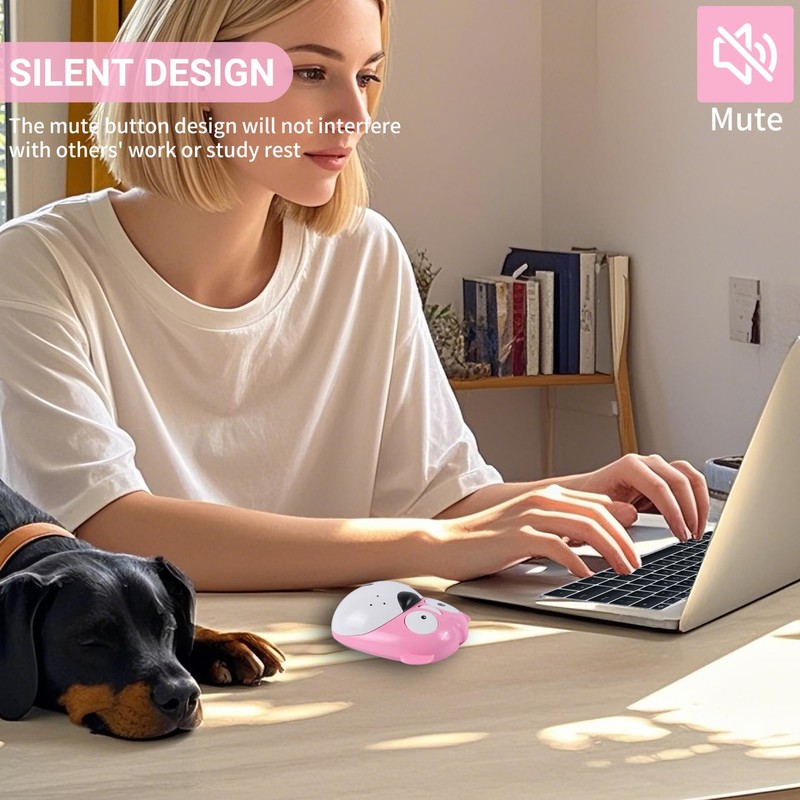 3C Light 2.4GHz Wireless Mouse Cute Animal Dog Shape Cordless