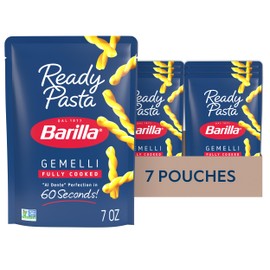 Barilla Ready Pasta, Fully Cooked Gemelli Pasta, Non-GMO & Kosher, 7 oz (Pack of 7)