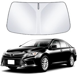 Parasol delantero para coche compatible con Toyota Camry ajuste personalizado LE XSE XLE Hybrid SE Sedan actualizado 2023 2022 2021 2020 2019 2018 protector de parasol protector de parasol accesorios