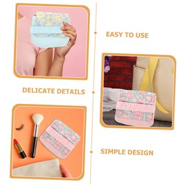 OATIPHO 4Pcs Decorative Period Bag Washable Tampon Pouch for Portable Storage for Sanitary Napkins and Small Essentials Reusable and Stylish Design Pink Tulip Sunflower