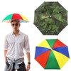 MUNSKT Pack of 2 Foldable Umbrella Hat with Elastic Band