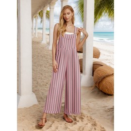 IWOLLENCE Jumpsuit for Women Wide Leg Overalls Women Dungarees with Adjustable Straps and Pockets Maternity Clothes