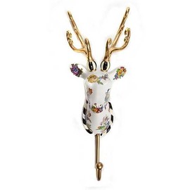 MACKENZIE-CHILDS Flower Market Deer Hook - White